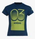 Adidas Navy Blue Printed Regular Fit T Shirt boys