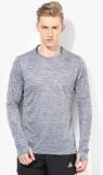 Adidas Sn L/S Blue Round Neck T Shirt Men