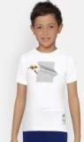 Adidas White Printed Iron Man Tshirt boys