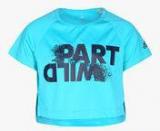 Adidas Yg Tr Slog Aqua Blue T Shirt Girls