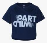 Adidas Yg Tr Slog Navy Blue T Shirt Girls