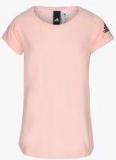 Adidas Yg Zne Peach T Shirt Girls