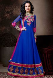 Admyrin Blue Dress Materials Women