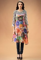 Admyrin Multi Color Printed Kurti Women