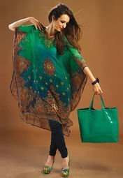 Admyrin Printed Green Tunic women