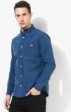 Aeropostale Blue Solid Regular Fit Casual Shirt men