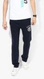 Aeropostale Navy Blue Solid Regular Fit Track Pant men