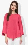 Ahalyaa Pink Solid Blouse Women