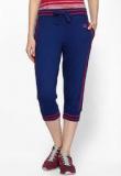 Ajile By Pantaloons Blue Solid Capri Women