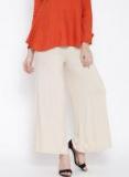 Akkriti By Pantaloons Beige Palazzo Trousers Women