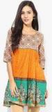 Akkriti By Pantaloons Orange Printed Tunic women