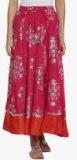 Akkriti By Pantaloons Pink Printed Flared Skirt Women