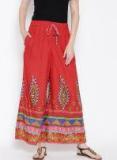 Akkriti By Pantaloons Red Printed Palazzo Women