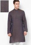 Akkriti By Pantaloons Solid Grey Kurta Men