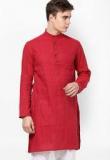 Akkriti By Pantaloons Solid Red Kurta Men