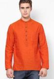 Akkriti By Pantaloons Solid Rust Kurta Men