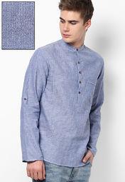 Akkriti By Pantaloons Striped Blue Kurta men