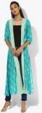 Akkriti By Pantaloons Turquoise Printed Shrug Women