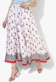 Akkriti By Pantaloons White Printed Flared Skirt women