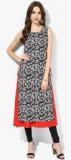 Aks Black Printed Kurta women