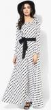 Aks Couture White Printed Dress women