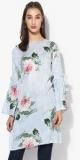 Aks White Printed Kurta women