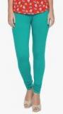 Albely Sea Green Solid Leggings women