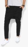 Alcott Black Solid Regular Fit Track Pants men