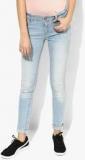 Alcott Light Blue Washed Mid Rise Skinny Fit Jeans women