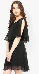 Alia Bhatt For Jabong Flare Up Black Skater Dress Women