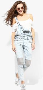 Alia Bhatt For Jabong Vintage Wash Denim Dungarees women