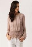 All About You Beige Embroidered Blouse Women