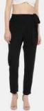 All About You Black Regular Fit Solid Regular Trousers women