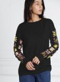 All About You Black Solid Sweater Women