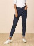 All About You Blue Skinny Fit Mid Rise Clean Look Stretchable Jeans Women