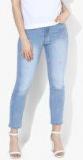 All About You Blue Straight Fit Mid Rise Clean Look Jeans Women