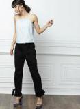 All About You From Deepika Padukone Black Regular Fit Solid Regular Trousers Women