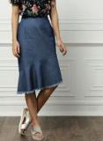 All About You From Deepika Padukone Blue A Line Denim Skirt