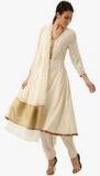 All About You Off White Net Dupatta With Brocade Border Women