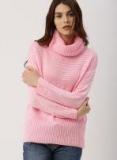 All About You Pink Self Pattern Sweater Women