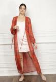 All About You Red Printed Shrug Women