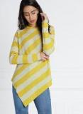 All About You Yellow & Beige Striped Pullover Women