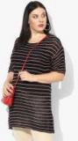 All Black Striped Tunic Women