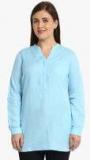 All Blue Solid Tunic Women