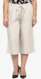 All Cream Solid Culottes Women