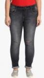 All Dark Grey Mid Rise Regular Fit Jeans Women