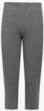 All Grey Melange Solid Capri Women