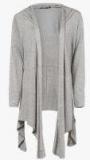 All Grey Milange Self Design Shrug Women