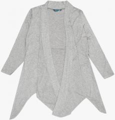 All Grey Milange Solid Shrug women