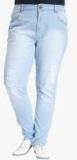 All Light Blue Washed Mid Rise Slim Fit Jeans Women